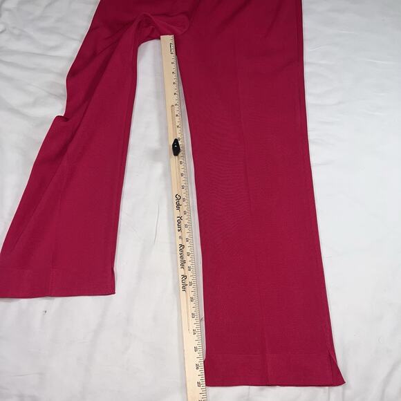 MING WANG Ankle Pants Size M Bright Pink Acrylic Blend Knit Pull On NEW NWT $175 - Picture 5 of 14